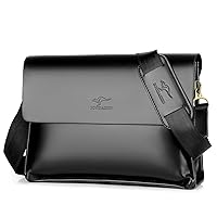Leather Messenger Sling Crossbody Shoulder Bag for Men Travel Work Business Magnetic Buckle Adjustable straps