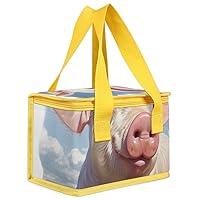 Insulated Lunch Bag Cute Piggy Small Lunch Box Leakproof Tote Bag with Handle Pig Portable Reusable Cooler Meal Prep Organizer for Work Picnic Office Travel Beach Sports