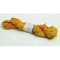 100g/ 1 Skein Recycled Banana Silk Yarn Hand-Spun Soft Yarns - Yellow Gold