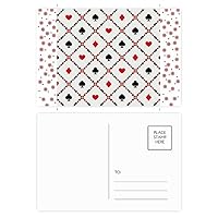 Playing Cards Gambling Utensils Pattern Christmas Christmas Flower Celebration Postcard Blessing Mailing Card