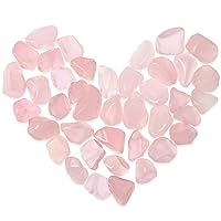 QINJIEJIE Rose Quartz Raw Crystals Bulk Gemstones Large 0.8-1.2 Raw Stones Wholesale Crystal Rocks for Tumbling Cabbing Fountain Decoration Polishing Wicca Reiki Healing 0.45 lbs 