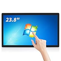 23.8 inch Touch Screen All-in-One Industrial PC, Intel i3, 4GB RAM, 128G SSD, 16:9 FHD 1080P, Windows 10, Smart Board for Classroom, Meeting & Game, USB, VGA & HDMI Monitor