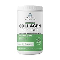 Vegetarian Collagen Peptides by Ancient Nutrition, Collagen Peptides Powder, Collagen Powder with Natural Flavor, Prebiotics and Probiotics, Supports Healthy Skin, Hair, Joints, Digestion, 28 Servings