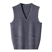 Men's Cashmere Cardigan Vest Cardigan Large Size