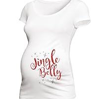 Christmas Jingle Belly - Sparkle Glitter-Belly Print-Maternity Shirt