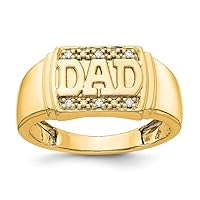 14k Gold Diamond Mens Ring Size 10 Jewelry for Men