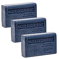 French Soap - Traditional Savon de Marseille - Set Of 3 - Eastern Night - Nuit D'Orient - Shea Butter 125g