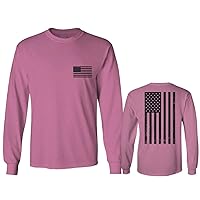 Vintage American Flag United States of America Military Army Marine us Navy USA Long Sleeve Men's