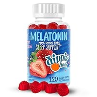 Dippin' Dots - Melatonin Sleep Support Gummies (120 Count) Strawberry Sunset Creme Flavor Chews | 2.5mg Per Gummy Sleep Supplement for Children and Adults | Supplement for faster Faster & Longer Sleep