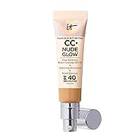 CC+ Nude Glow Lightweight Foundation + Glow Serum with SPF 40 - With Niacinamide, Hyaluronic Acid & Green Tea Extract - 1.08 fl oz