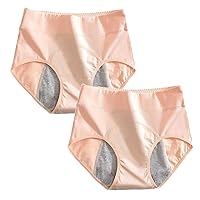 Womens Leakproof Panties 2/3/5 Pack Panties High Waist Cotton Underwear Briefs High Absorbency Underpants Hipster Briefs
