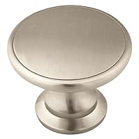 Amerock | Cabinet Knob | Satin Nickel | 1-3/4 inch (44 mm) Diameter | Hint Of Heritage | 1 Pack | Drawer Knob | Cabinet Hardware, 1.26