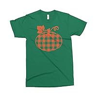 Threadrock Men's Plaid Pumpkin T-Shirt