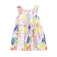 Pageant Dresses Children Kid Infant Toddler Baby Girls Print Plaid Floral Sleeveless Princess Dress Chambray