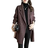 Woolen Jacket Women's Autumn Winter Korean Style Temperament Thickened Medium And Long Woolen Coat