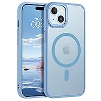GUAGUA for iPhone 15 Case Compatible with MagSafe iPhone 15 Magnetic Case Slim Translucent Matte Skin Feeling Shockproof Protective Anti-Scratch Case for iPhone 15 6.1