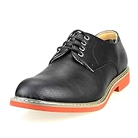 Men's Lace-up Derby Shoes Black Gray Navy Red