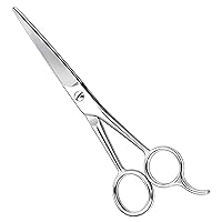 Hair Scissors 6.5 inches | Premium Shears For Hair Cutting | Professional Barber Scissors with smooth razor I Haircut Scissors For SalonIWomen Mens|kidsIPets (Silver)