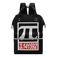 Pi Day Durable Travel Laptop Hiking Backpack Waterproof Fashion Print Bag for Work Park Black-Style