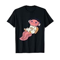 axolotl cute funny axolotl lover space spaceman T-Shirt