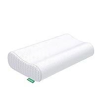 UTTU Cervical Pillow for Neck Pain Relief, Memory Foam Neck Pillow for Sleeping, Contour Pillow for Side Sleeper, Adjustable Orthopedic Sandwich Pillow, CertiPUR-US, Travel Size