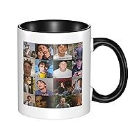 Drew Starkey Collage Coffee Mug 11 Oz Ceramic Tea Cup With Handle For Office Home Gift Men Women Black