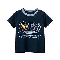 Summer Toddler Boys Tees Spliced Tops Short Sleeve T Shirt Cool Shirts Graphic Blouses Crewneck Tops