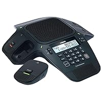 VTech VCS704 ErisStation DECT 6.0 Conference Phone with Four Wireless Mics using Orbitlink Wireless Technology ,Black