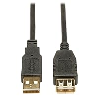 Tripp Lite USB 2.0 Hi-Speed Extension Cable (A M/F) 3-ft. (U024-003),Black