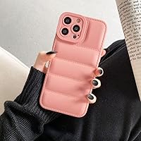 Luxury Leather Down Jacket The Phone Case for iPhone 13 12 11 Pro Xs Max X Xr 7 8 Puls SE Candy Color Cover,Pink,for iPhone 12 Pro