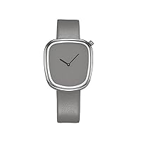 Quartz Ladies Watch Neutral Grey Leather