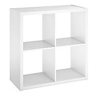 ClosetMaid 4549 Decorative Open Back 4-Cube Storage Organizer, White