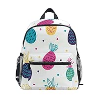 Kids Backpack Colorful Pineapple And Polka Dot Nursery Bags for Preschool Children