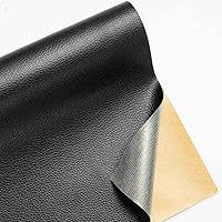 Leather Repair Patch, Repair Patch Self Adhesive Waterproof, DIY Large Leather Patches for Couches, Furniture, Kitchen Cabinets, Wall (57x50 inch,Black)