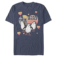 STAR WARS Big & Tall Last Jedi PORG Hearts Men's Tops Short Sleeve Tee Shirt