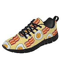 Bacon Shoes for Women Men Running Walking Tennis Lightweight Comfortable Sneakers Food Shoes Gifts for Her Him