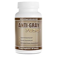 Anti-gray 7050 Hair 60 Capsules - Decrease Gray Hair - Restore Natural Hair Color - Contains Essential B Vitamins Minerals and Herbs 1 bottle