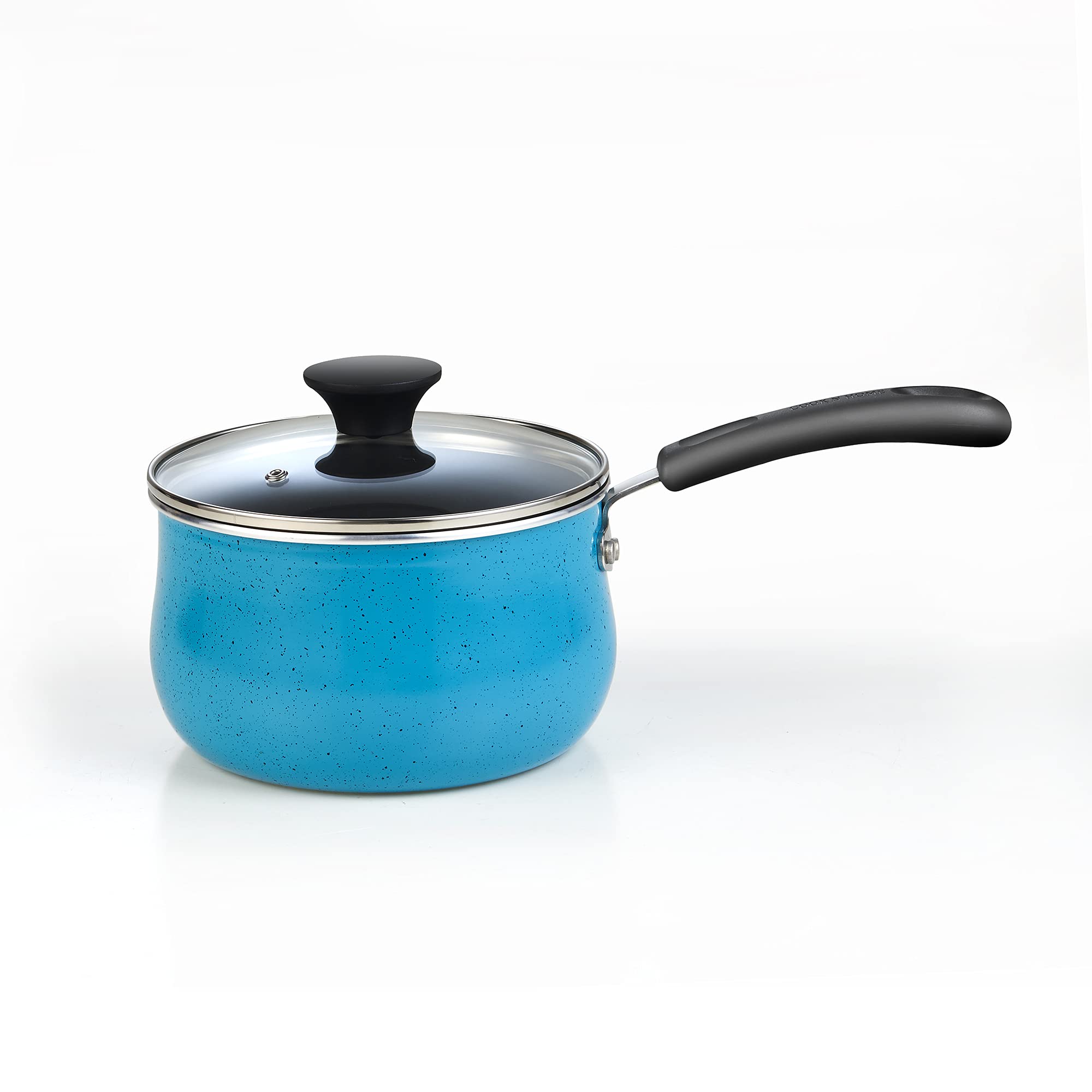 Cook N Home Nonstick Cookware Belly Shape 10-Piece, Turquoise