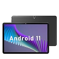YUMKEM 10 inch Tablets, Android 11, 1.8GHz Processor, 3GB RAM, 32GB Storage, 1280x800 HD IPS Display, 5000 mAh Battery, Dual Camera, 10.1 inch Wi-Fi Tablet, OTG/USB Tpye-C, Black