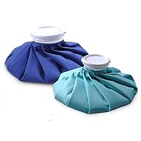 Ice Pack, Ice Bags for Injuries Reusable 2Pcs, Ice Bags Hot Water Bag for Hot & Cold Therapy and Pain Relief, No-Leak Elastic Breathable Ice Bag, Size 11