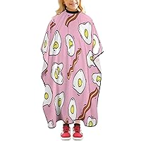 Eggs and Bacon Funny Barber Cape Professional Salon Hair Cutting Cape Hairdresser Apron for Men Women