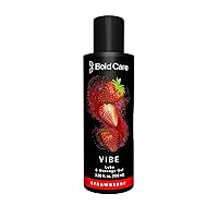 Vibe - Natural Personal Lubricant for Men and Women - Premium Strawberry Flavour - Water Based Lube - Skin Friendly, Silicone and Paraben Free - No Side Effects - 100 ml