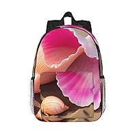 Beach Shell Backpack Lightweight Casual Backpack Double Shoulder Bag Travel Daypack With Laptop Compartmen