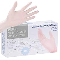 Vinyl Disposable Gloves,Powder Free,Cleaning Service Gloves, Latex Free