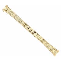 Ewatchparts 13MM 18K YELLOW GOLD PRESIDENT WATCH BAND COMPATIBLE WITH ROLEX 26MM SOLID CENTER 46 GRAMS