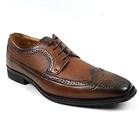 Men's Lace Up Dress Shoes Oxfords Wing Tip Herringbone Formal C-386