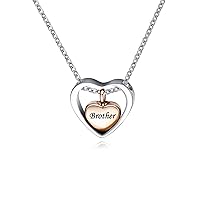 Rose Gold Double Heart Urn Necklaces for Human Pet Ashes Cremation Jewelry for Ashes Keepsake Memorial Pendant Jewelry