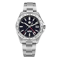 San Martin Aventurine Gemstone Dial Luxury Men's GMT Watch NH34 Automatic Mechanical Sapphire Waterproof Watches