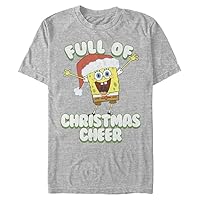 Nickelodeon Spongebob Squarepants Full of Christmas Cheer Men's Tops Short Sleeve Tee Shirt