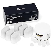 Espresso Machine Cleaning Tablets and Filters for Breville Espresso Machines (40 Tablets + 6 Filters) - 1.5 Gram Cleaning Tablets & Replacement Water Filter - Espresso Cleaner Accessories